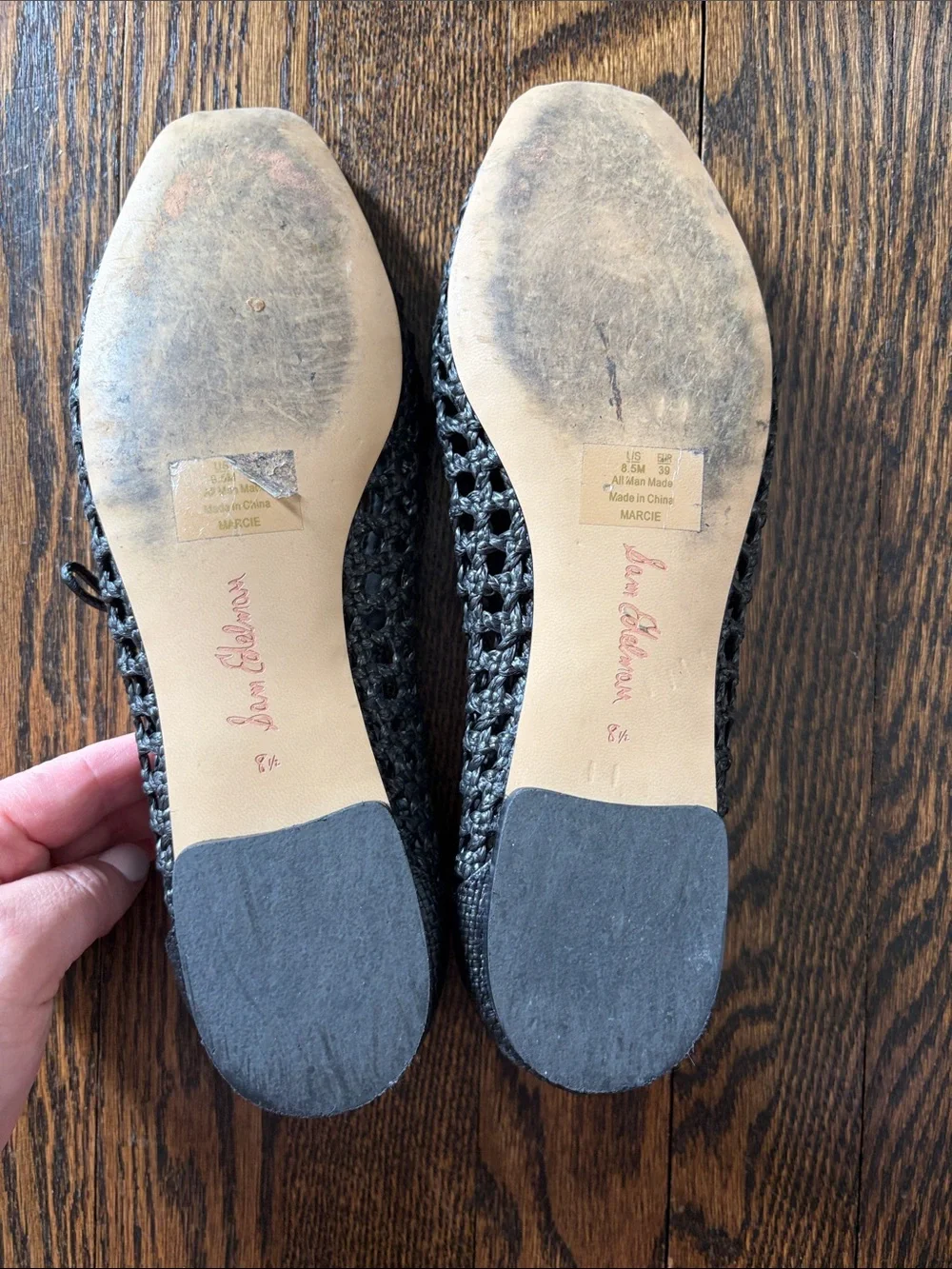 Sam Edelman Black Woven Lace-Up Loafer